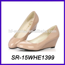 Style wedge lady nude lady fashion shoe